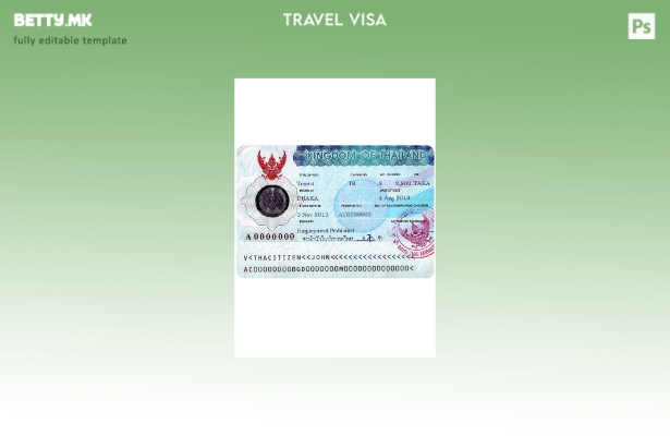 Тајландски шаблон за виза во модерен стил